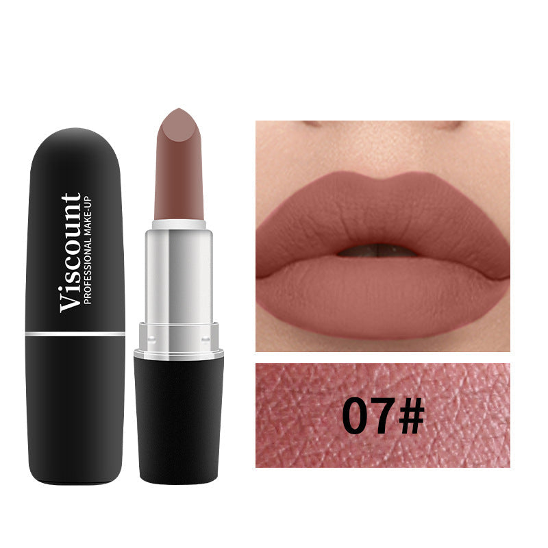 Matte White Bullet Lipstick Moisturizing 12 Color Collection