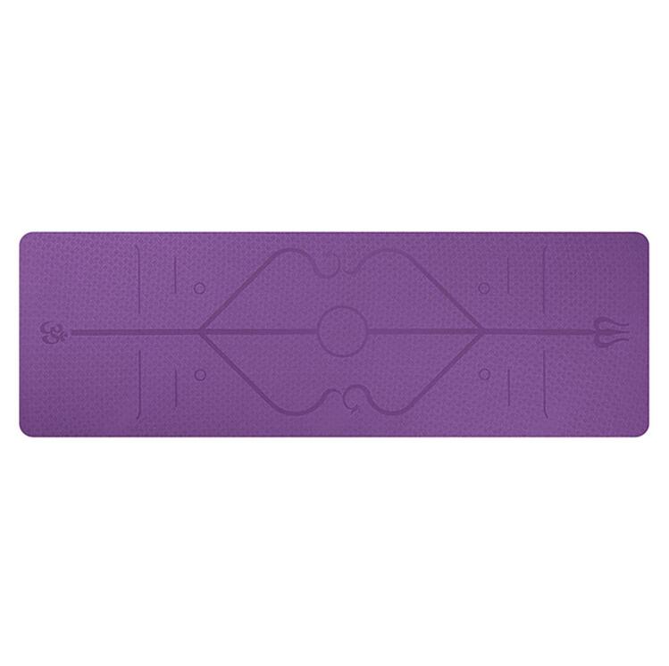 TPE Non-Slip Yoga Mat with Position Line 1830x610x6mm
