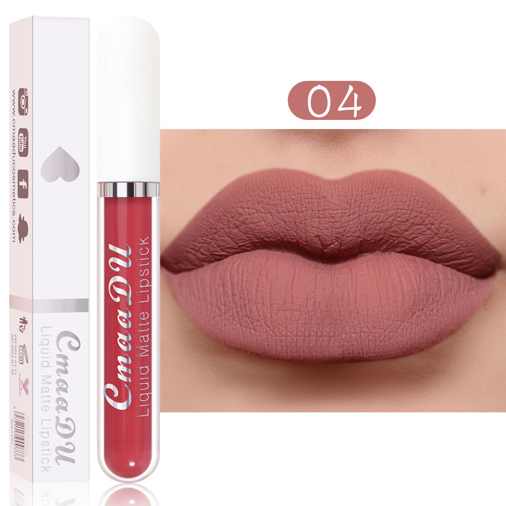 18 Color Lipstick Matte Non-Stick Cup Waterproof Long Lasting Lip Gloss