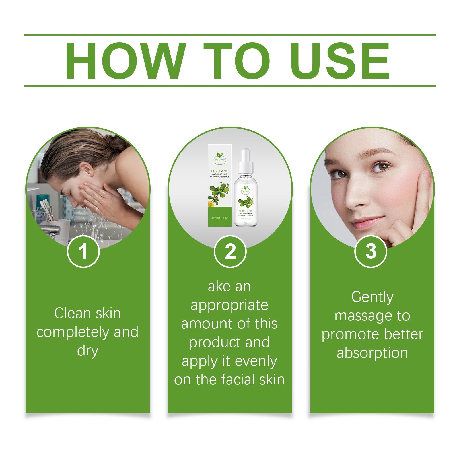 Purslane Soothing Repair Hydrating Moisturizing Facial Serum