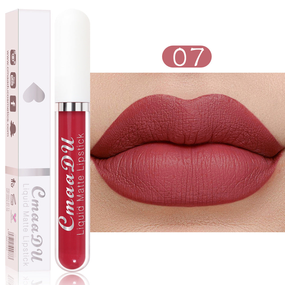 18 Color Lipstick Matte Non-Stick Cup Waterproof Long Lasting Lip Gloss
