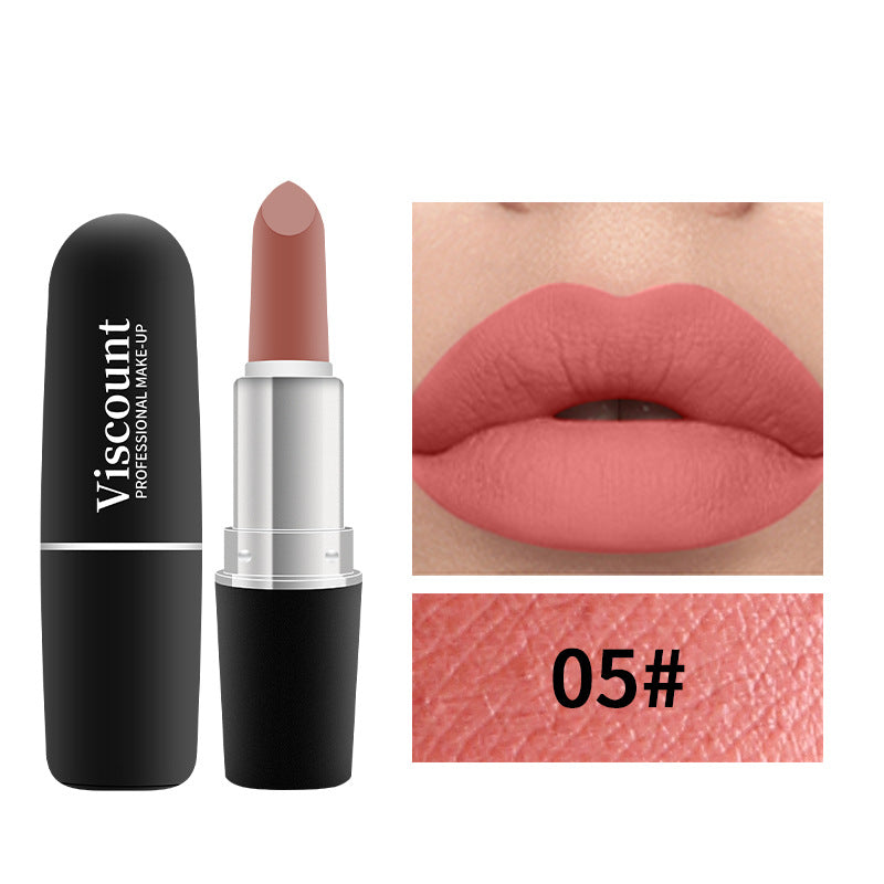 Matte White Bullet Lipstick Moisturizing 12 Color Collection