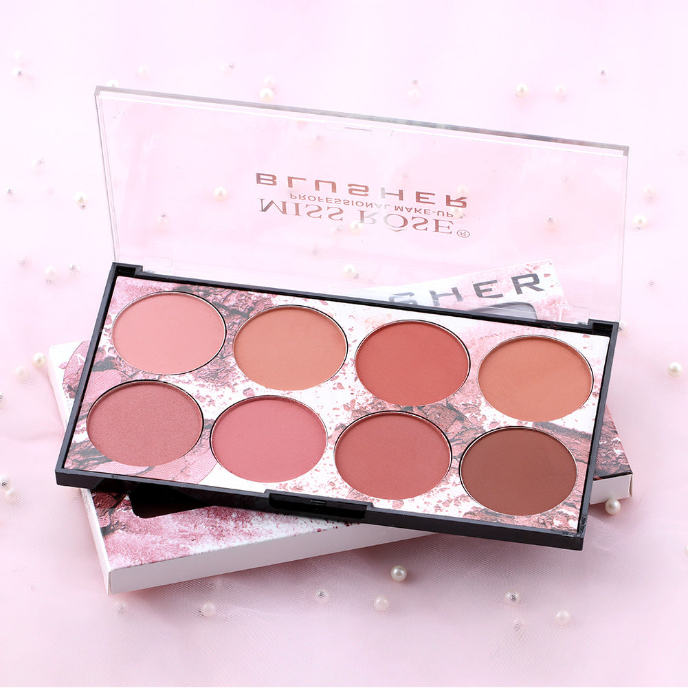 8 Color Matte Nude Portable Blush Rouge Palette