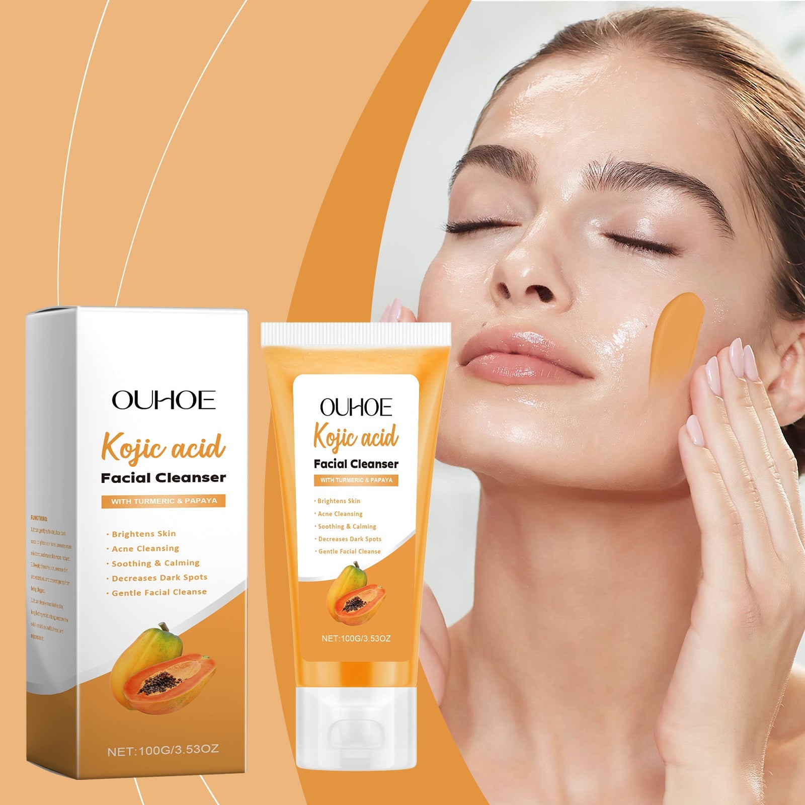 Papaya Moisturizing Oil Balancing Deep Pore Facial Cleanser