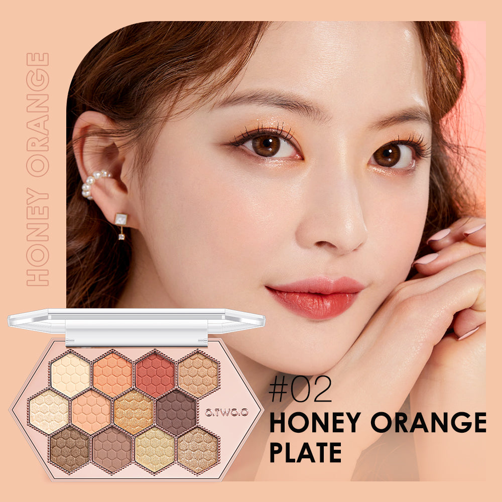 12 Color Honeycomb Diamond Natural Highlight Eyeshadow Palette