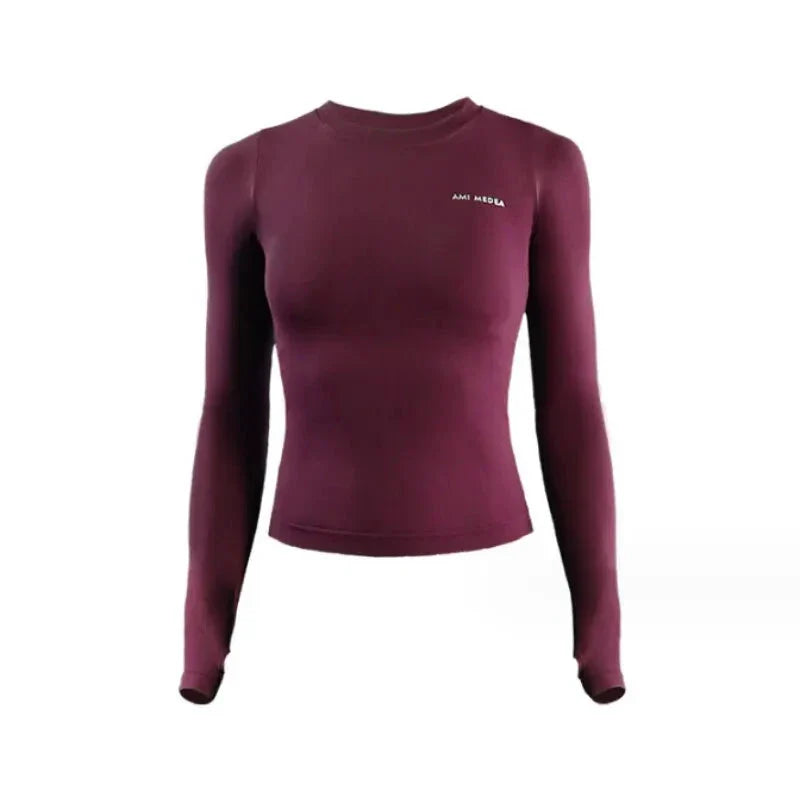 Women Long Sleeve Fitness Running Yoga Sport Top