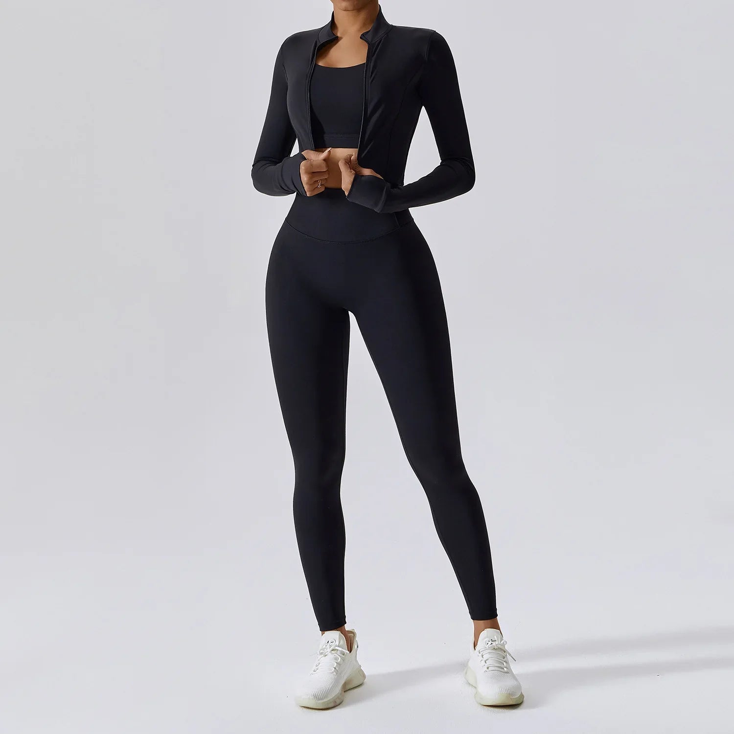 Women 3 Piece High Waist Activewear Workout Set