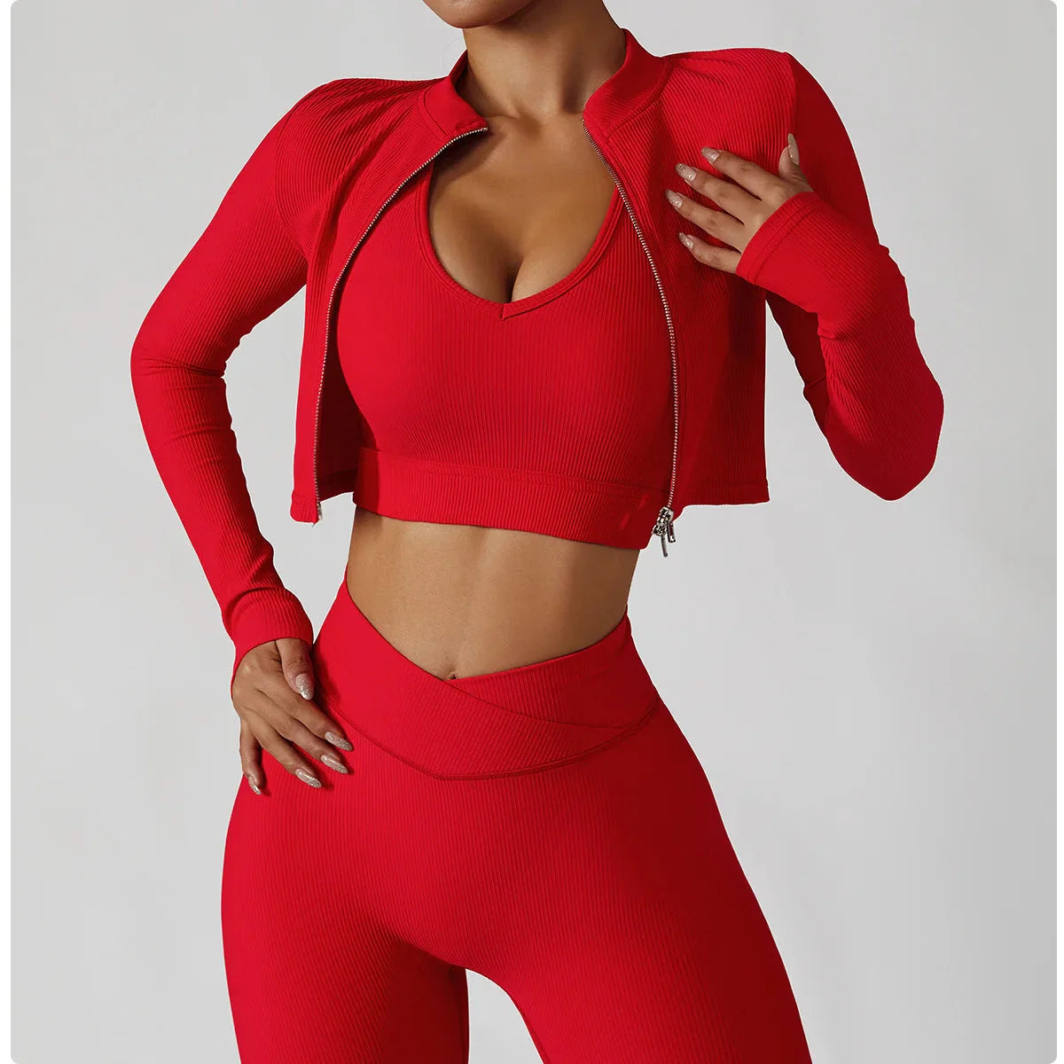 Seamless 3-Piece Yoga Set
