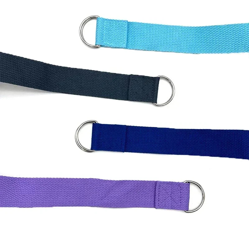 Compact Yoga Strap with D-Ring Adjustable Stretching Belt