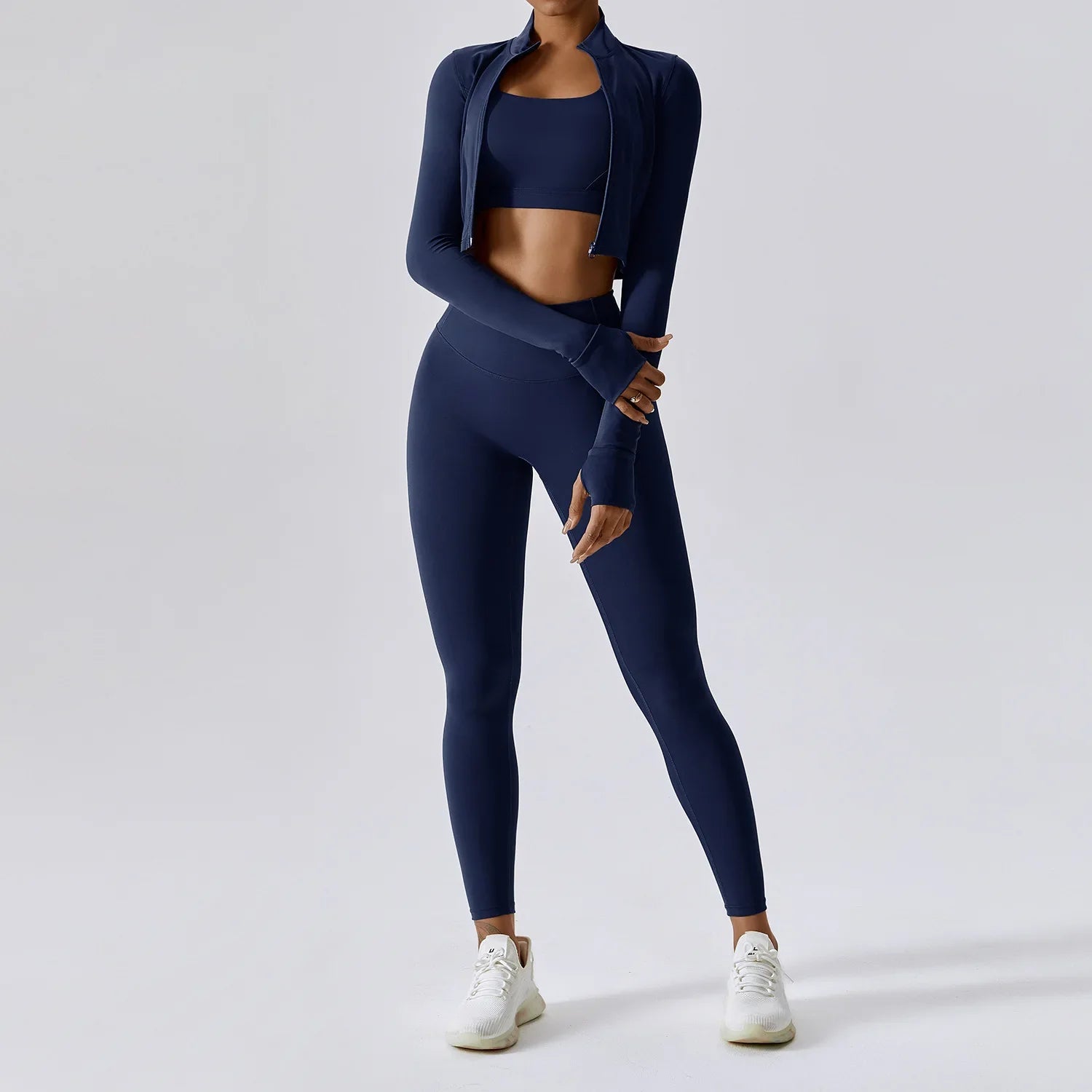 Women 3 Piece High Waist Activewear Workout Set