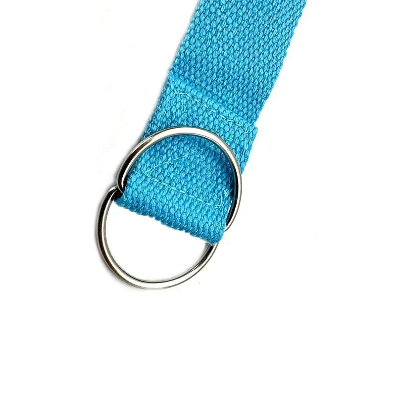 Compact Yoga Strap with D-Ring Adjustable Stretching Belt