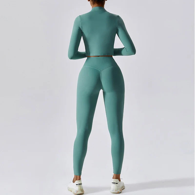 Women 3 Piece High Waist Activewear Workout Set