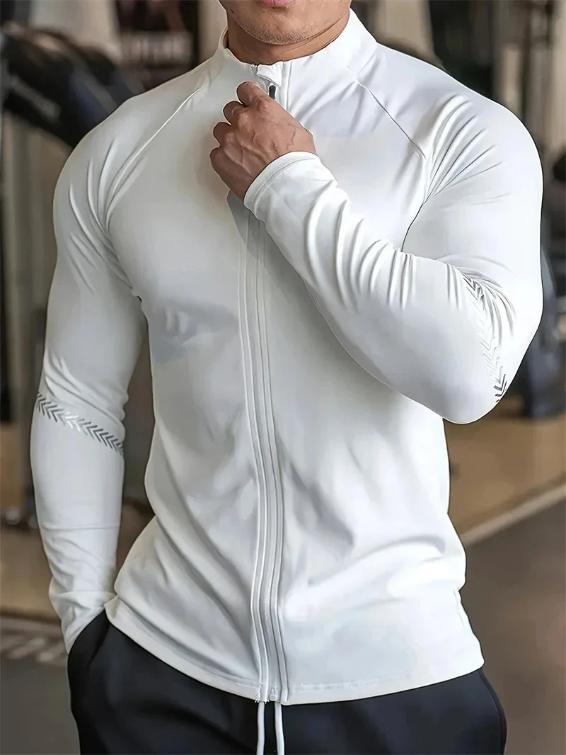 Men Quick Dry Compression Running Fitness Sports Jacket