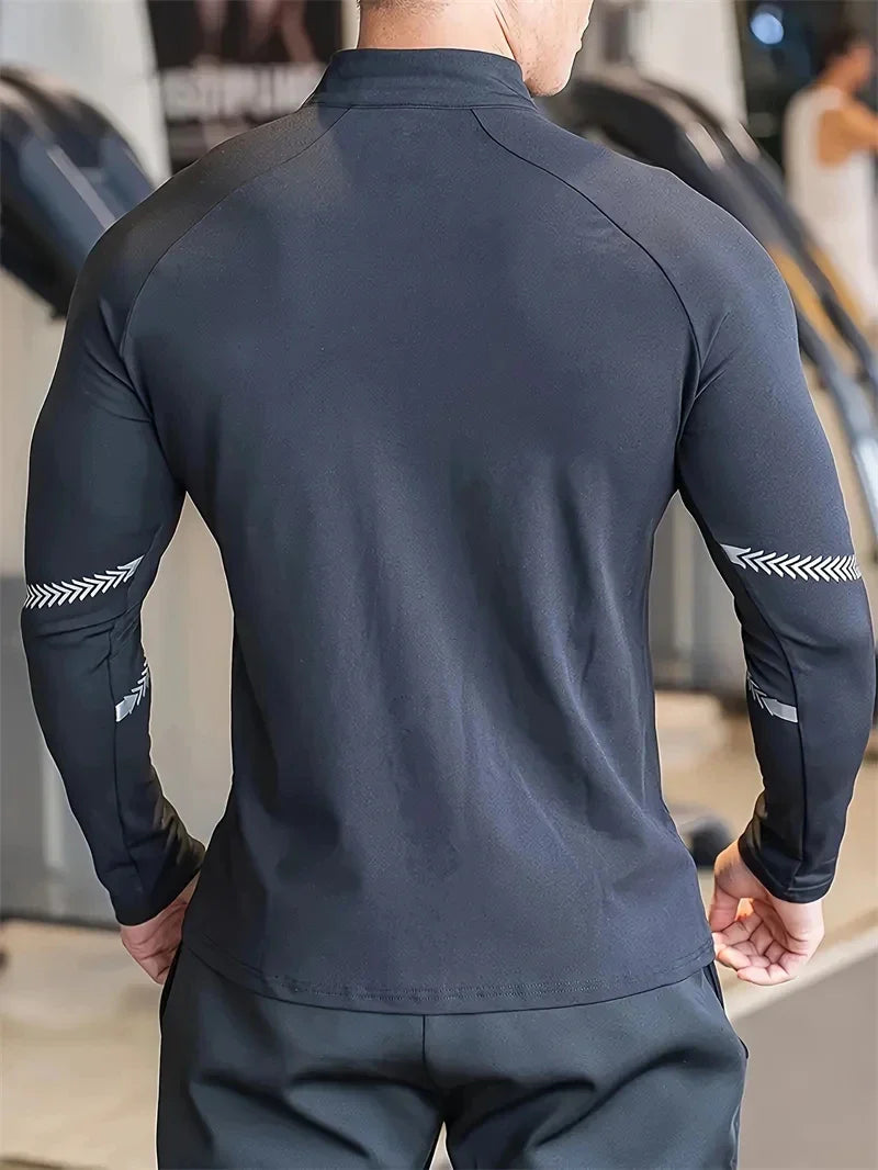 Men Quick Dry Compression Running Fitness Sports Jacket
