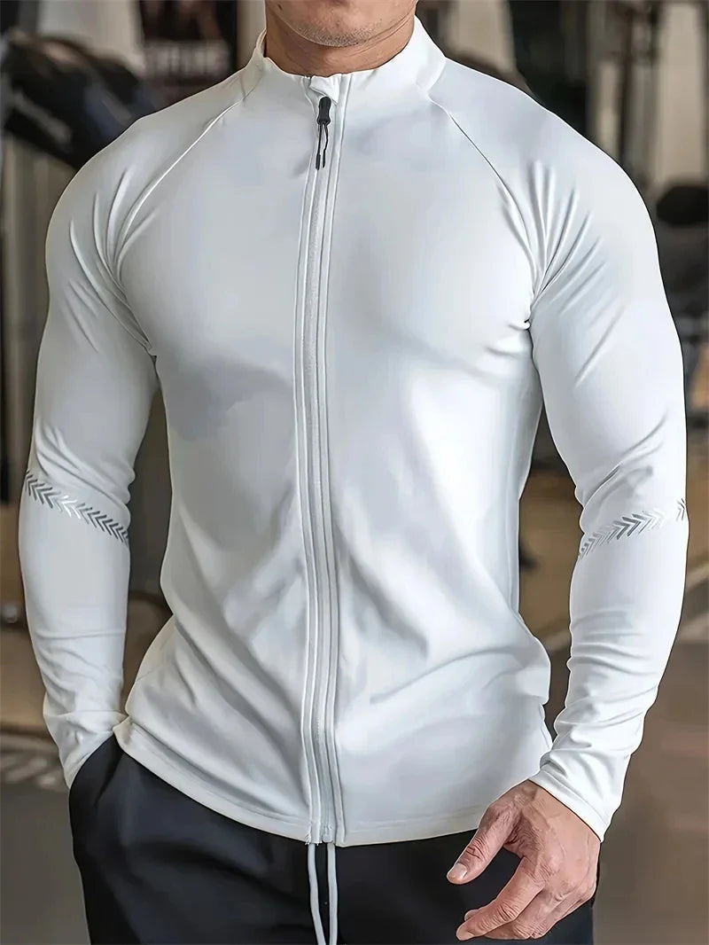 Men Quick Dry Compression Running Fitness Sports Jacket