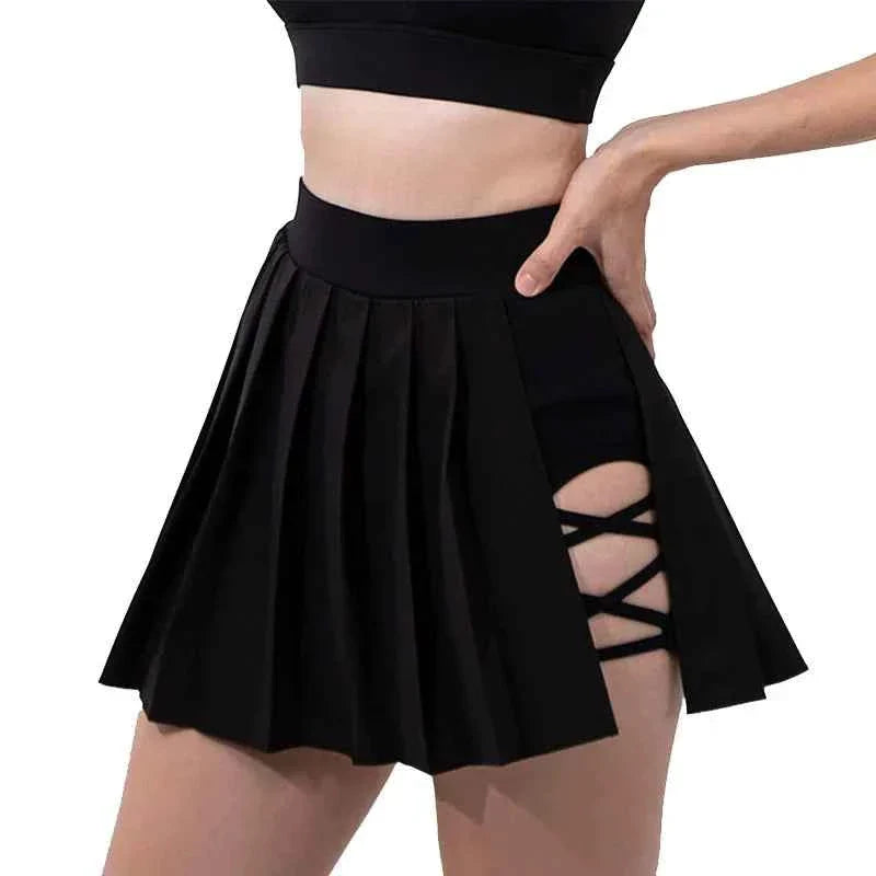 Title: High-Waist Bandage Skort