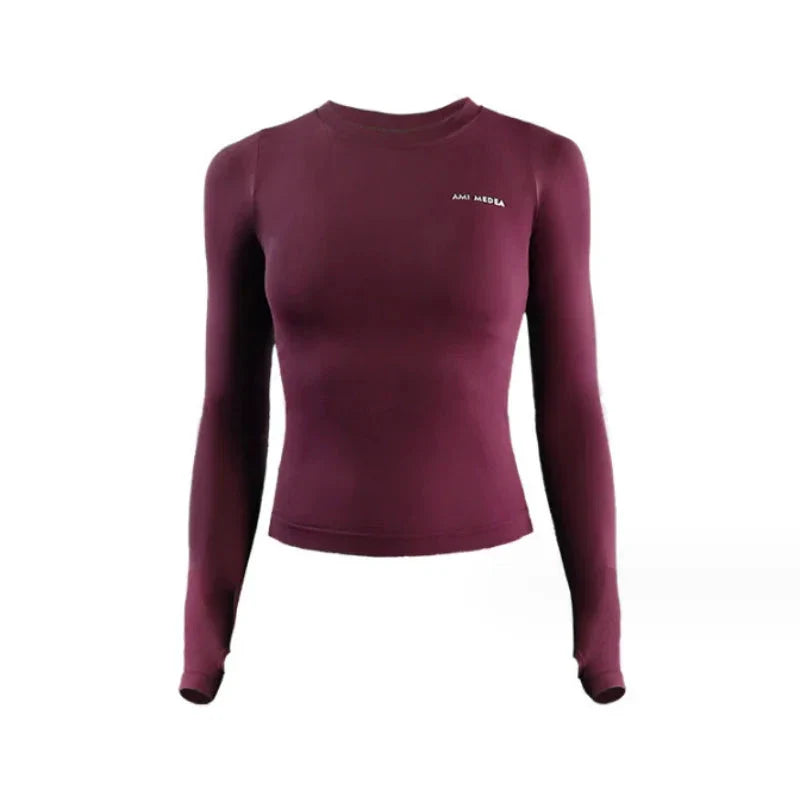 Women Long Sleeve Fitness Running Yoga Sport Top