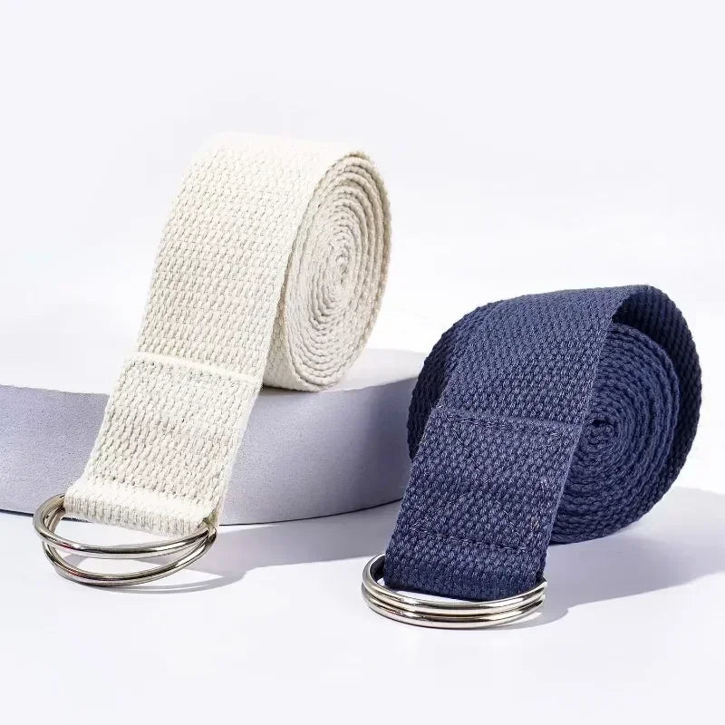 Compact Yoga Strap with D-Ring Adjustable Stretching Belt