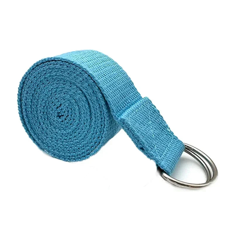 Compact Yoga Strap with D-Ring Adjustable Stretching Belt