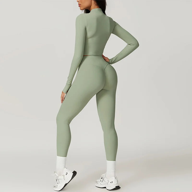 Women 3 Piece High Waist Activewear Workout Set