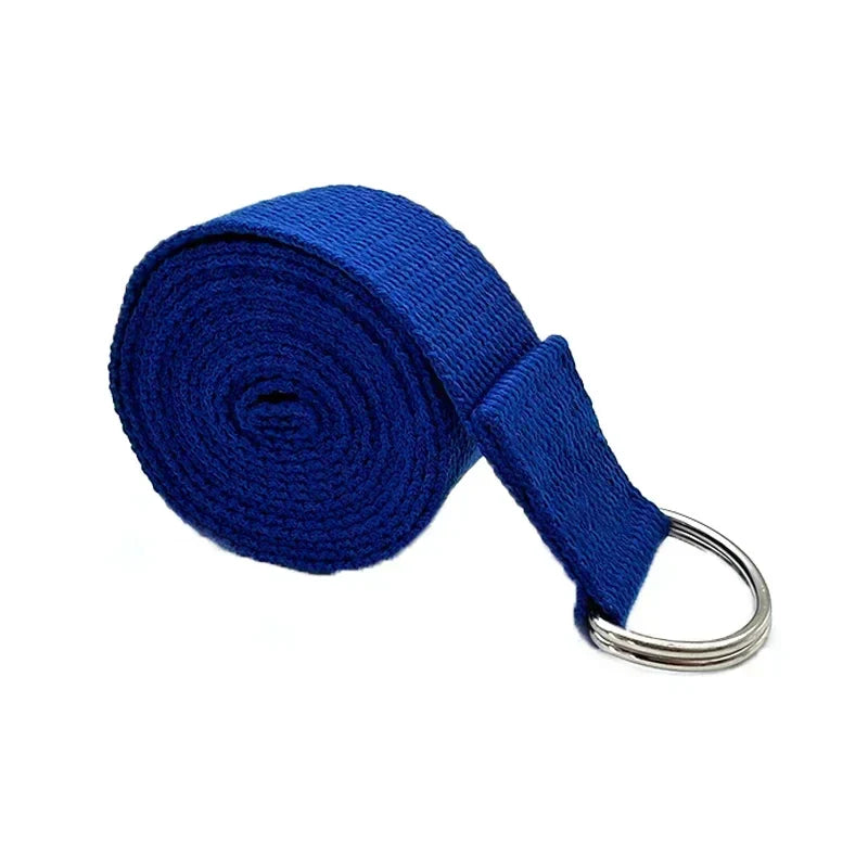 Compact Yoga Strap with D-Ring Adjustable Stretching Belt