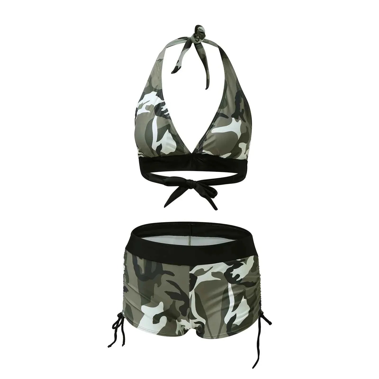 Camo Halter Bikini Set
