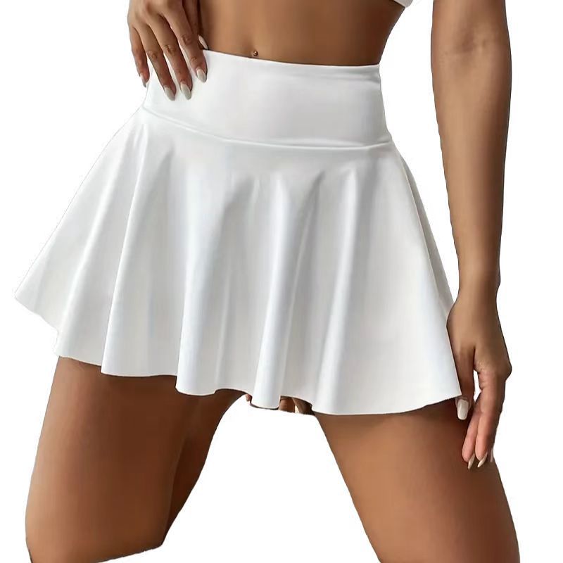 European And American Style Hot Girl Yoga Skirt For Women, New Summer A-Line High-Waisted Elastic Short Hip-Hugging Shorts Skirt