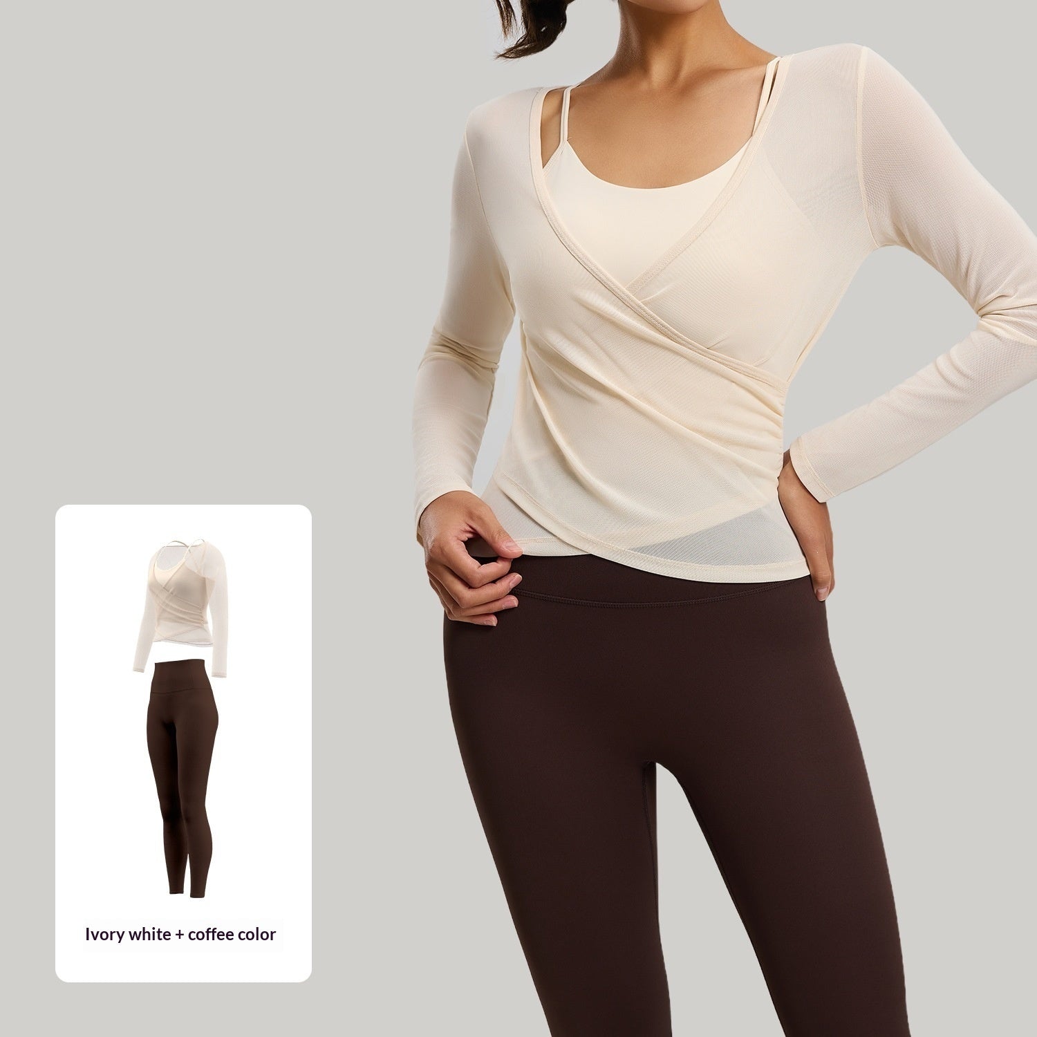 New Womens Yoga Wear Pilates Fake Two-Piece Sports Set