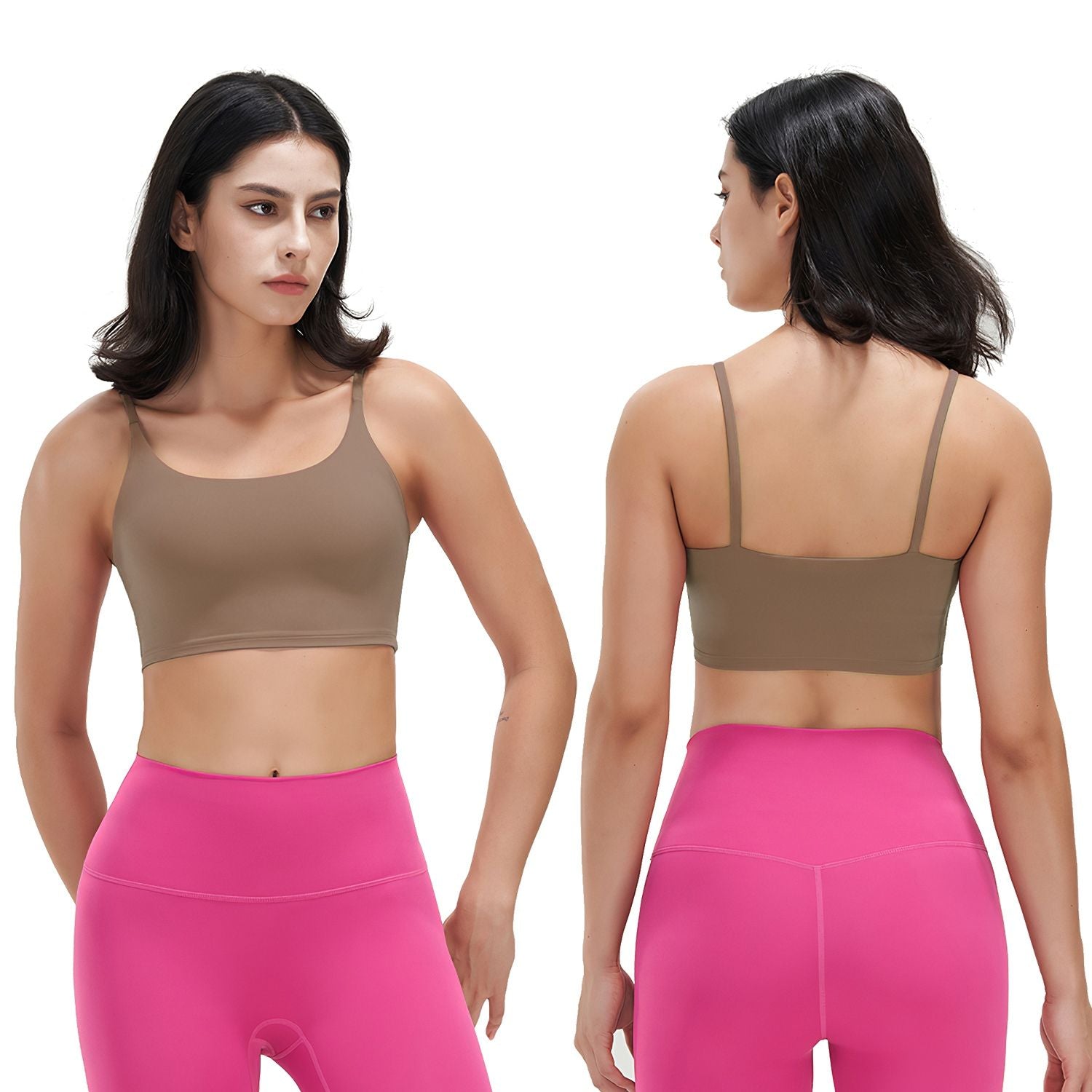Women’s Strappy Square Neck Padded Sports Bra