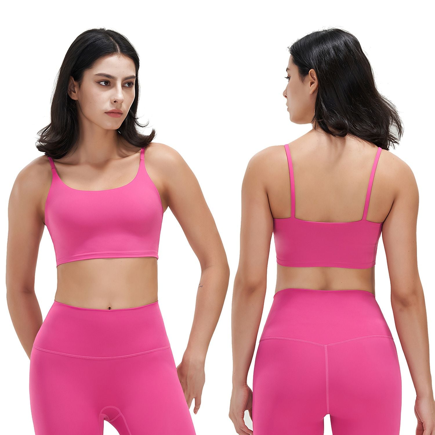 Women’s Strappy Square Neck Padded Sports Bra