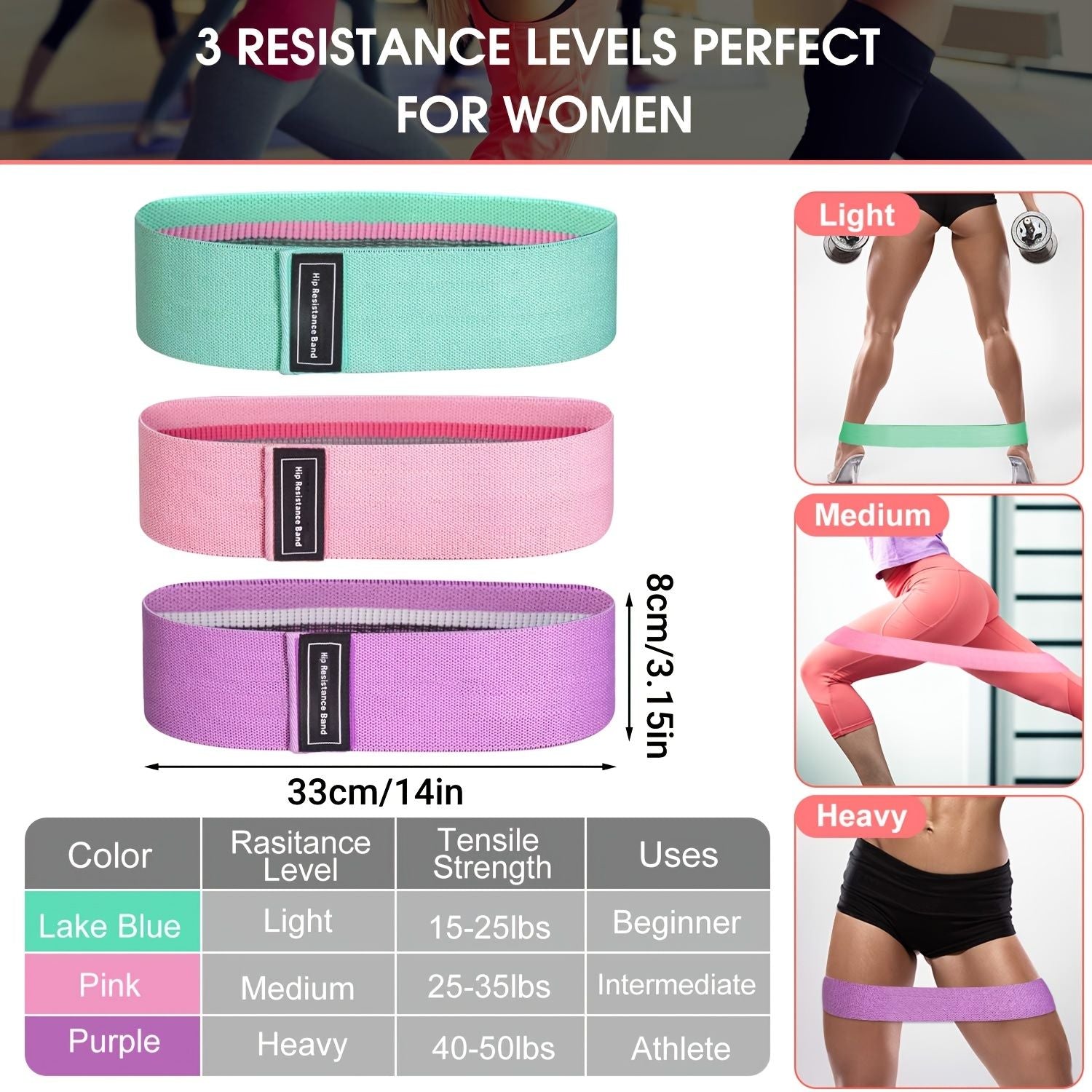 3-Piece Resistance Bands Set
