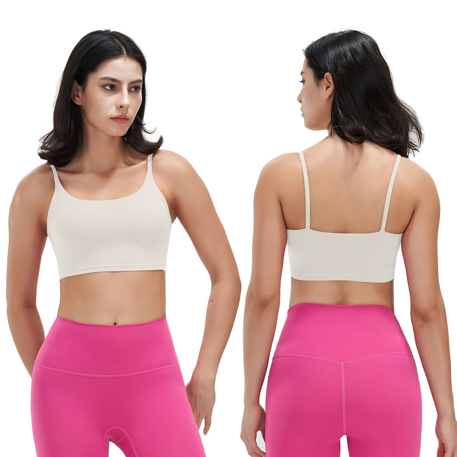Women’s Strappy Square Neck Padded Sports Bra