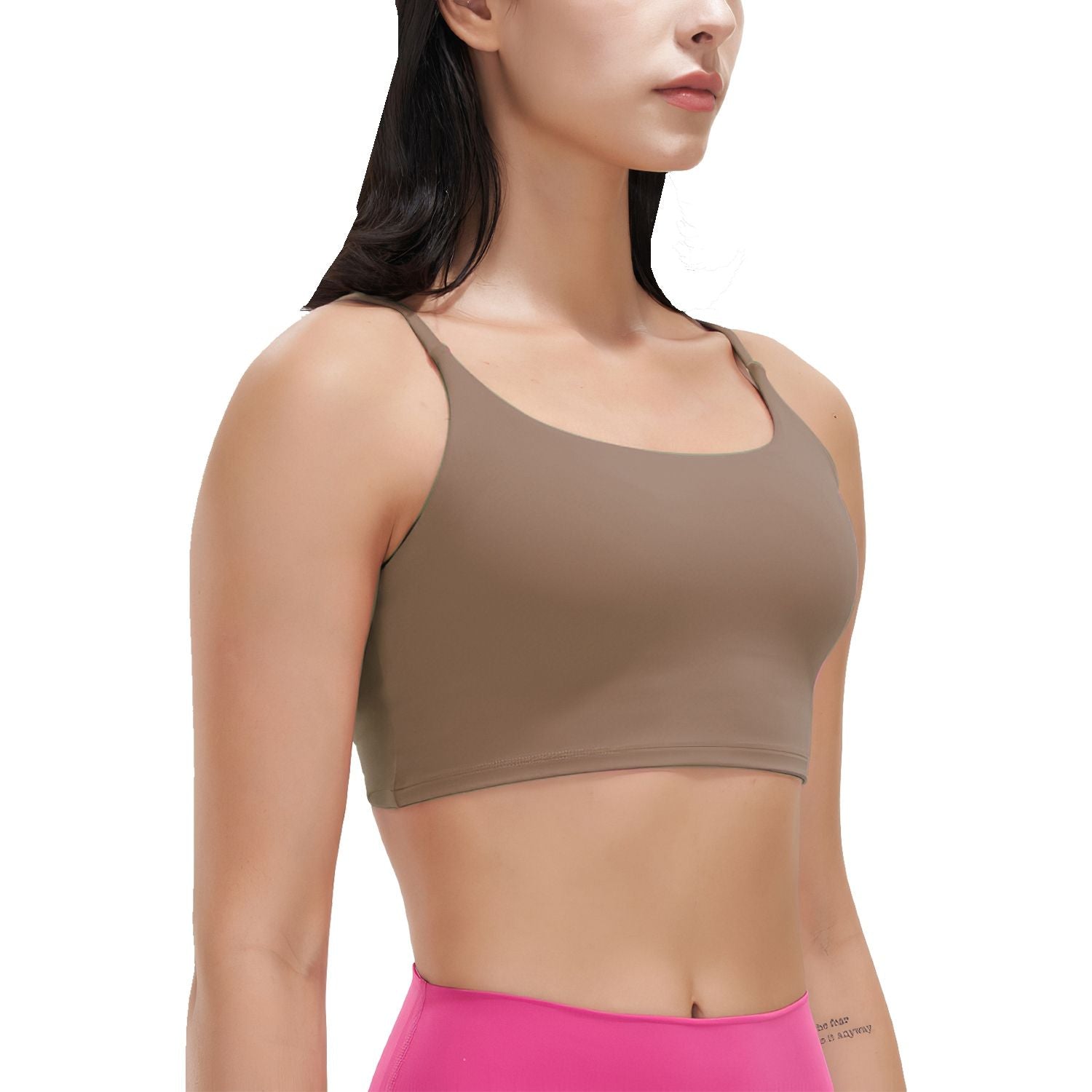 Women’s Strappy Square Neck Padded Sports Bra