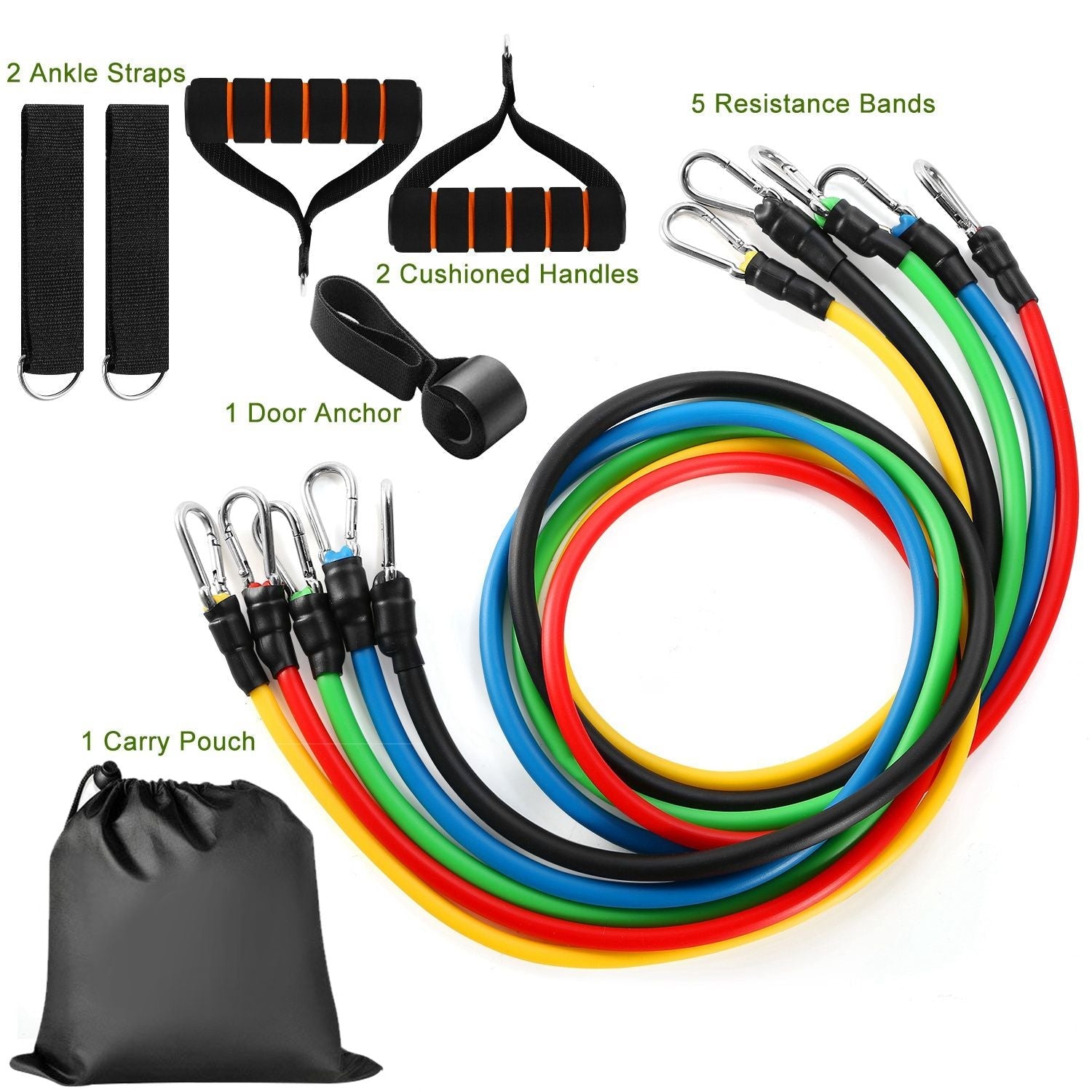 11 Pcs Resistance Bands
