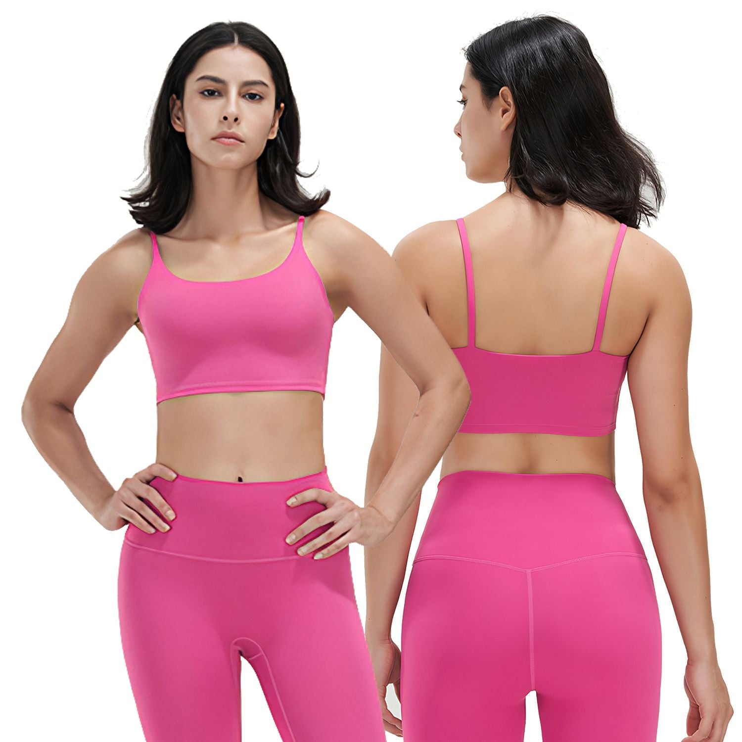 Women’s Strappy Square Neck Padded Sports Bra