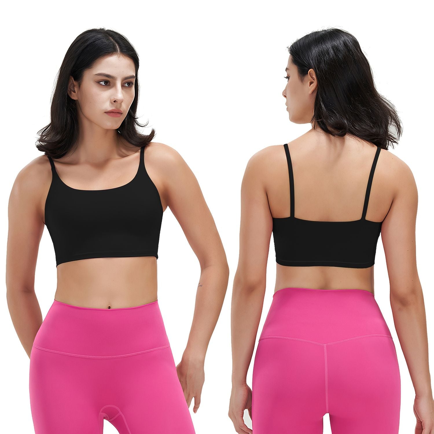 Women’s Strappy Square Neck Padded Sports Bra