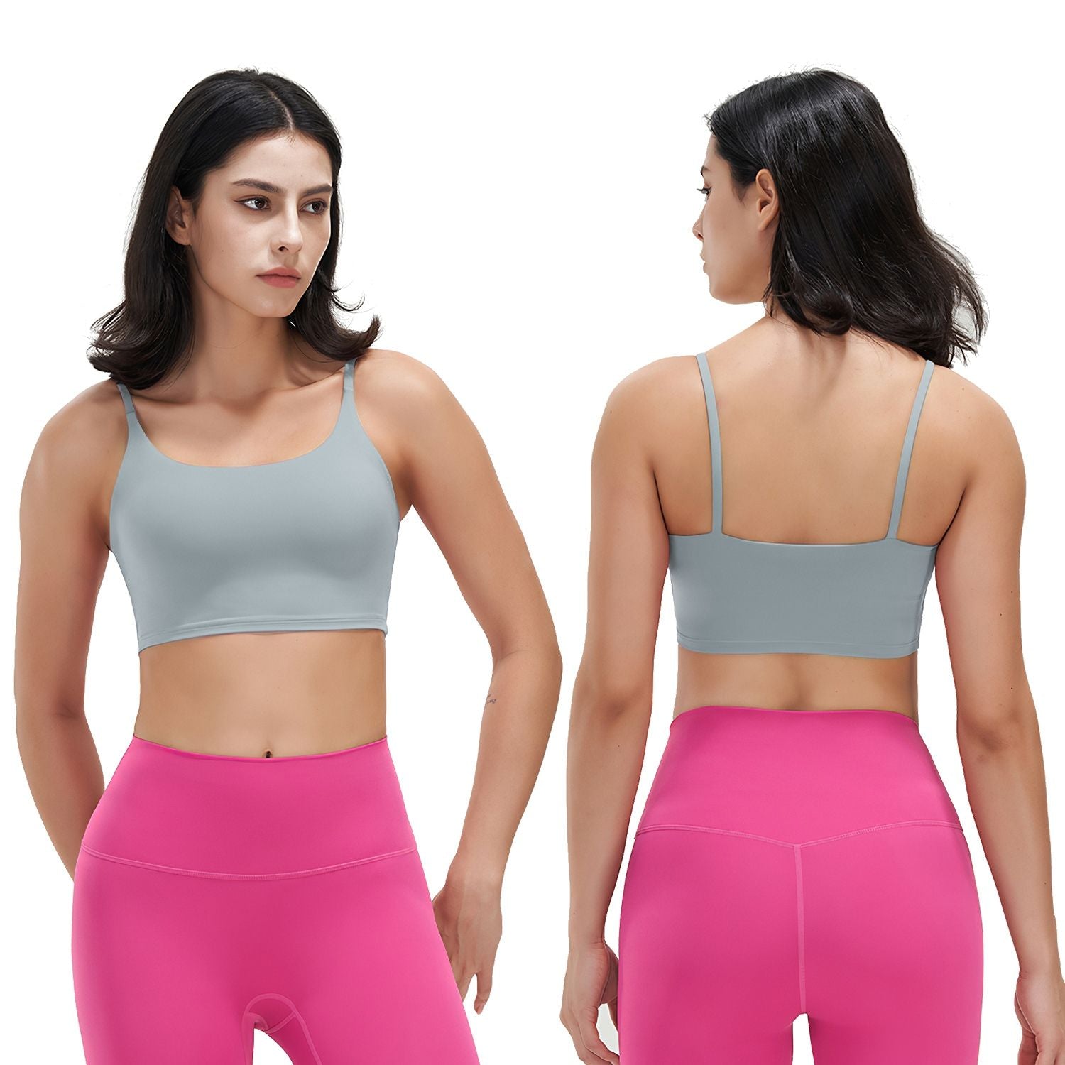 Women’s Strappy Square Neck Padded Sports Bra
