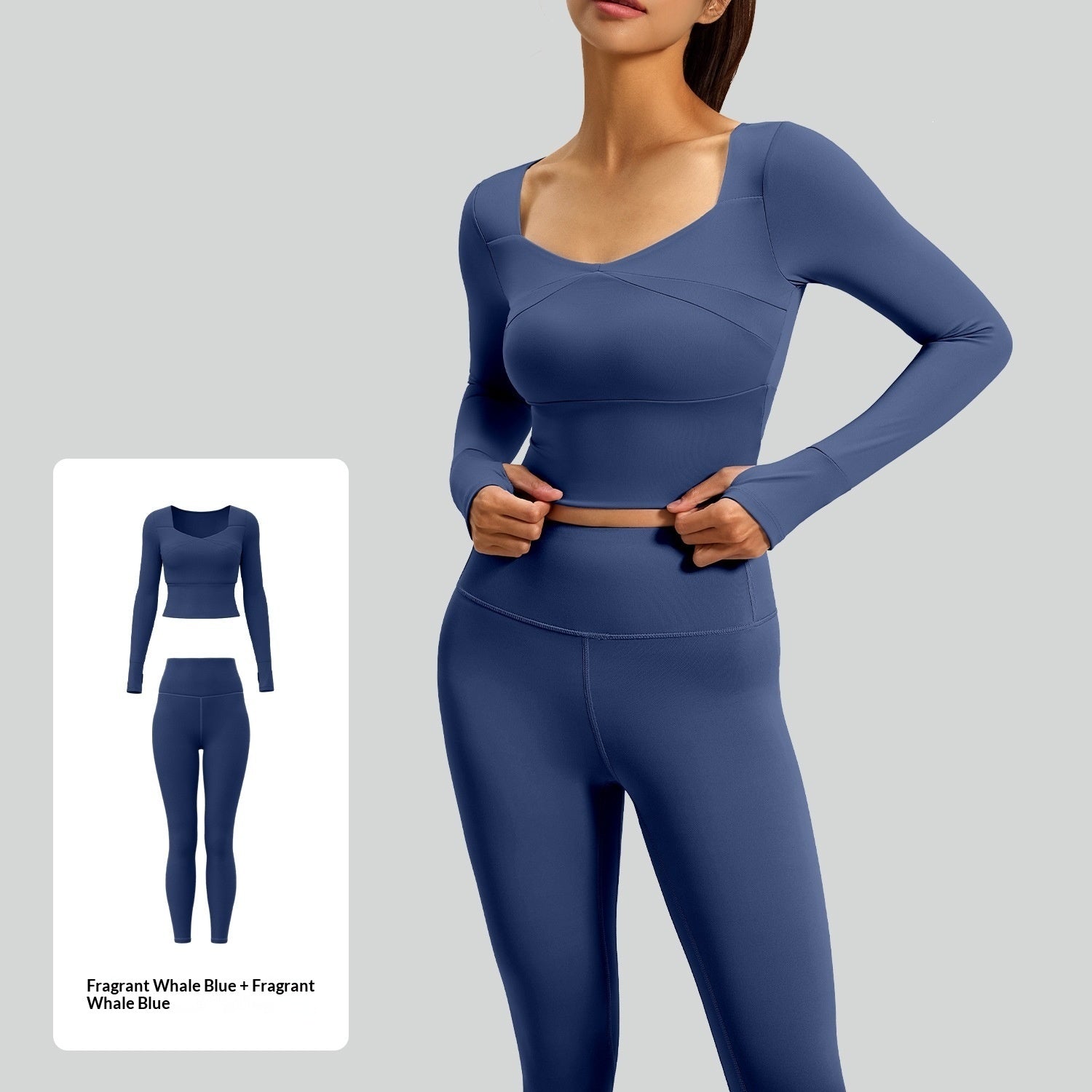 Seamless Long-sleeve Yoga Set Fitness Wear