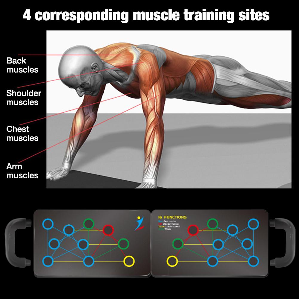 16-in-1 Foldable Push-Up Board Workout System