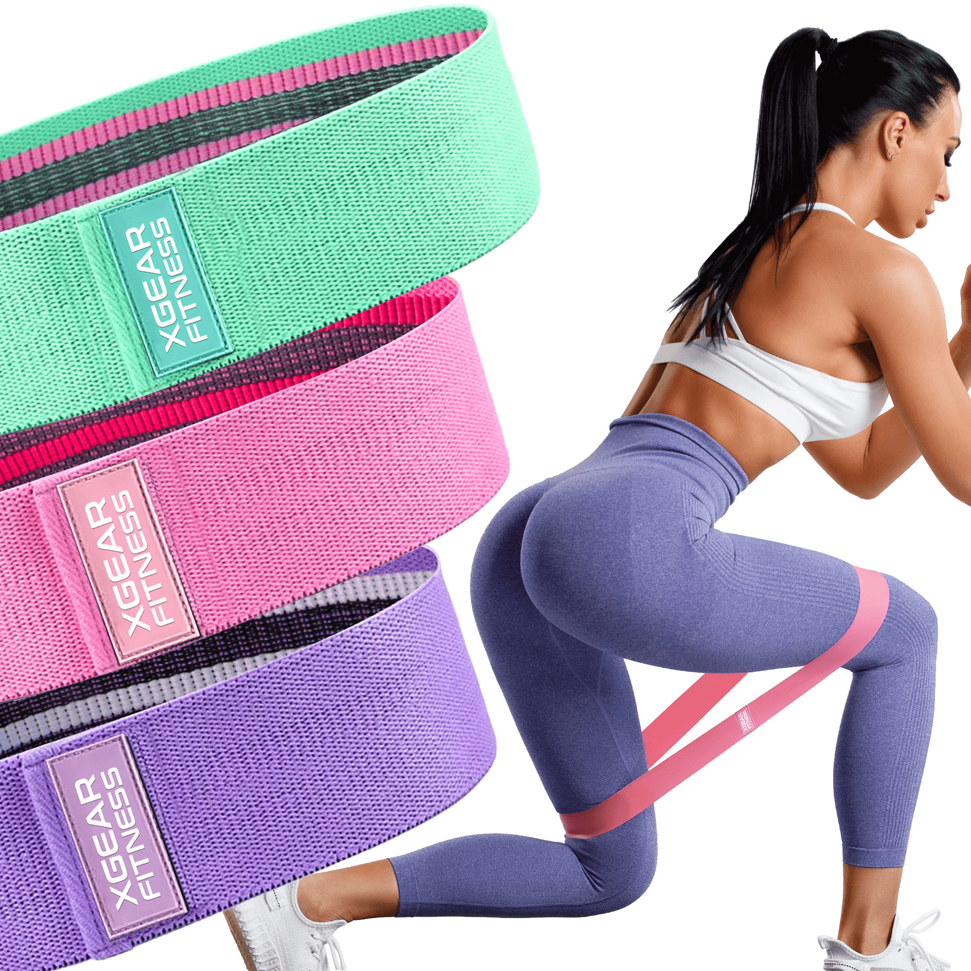 Women’s Butt and Hip Exercise Bands Set