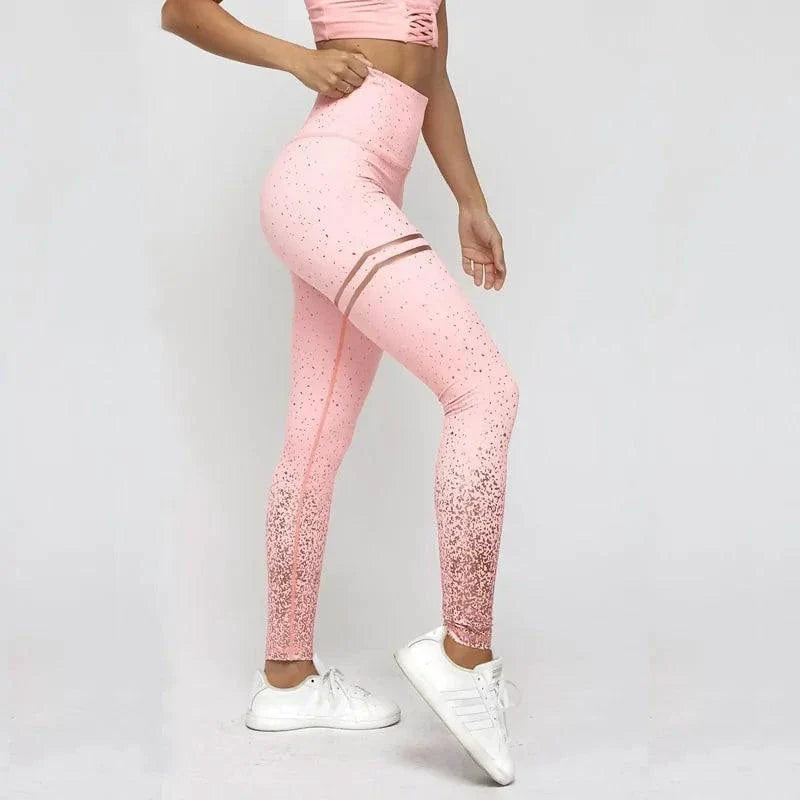 Women’s Chic Gold Print Fashion Leggings