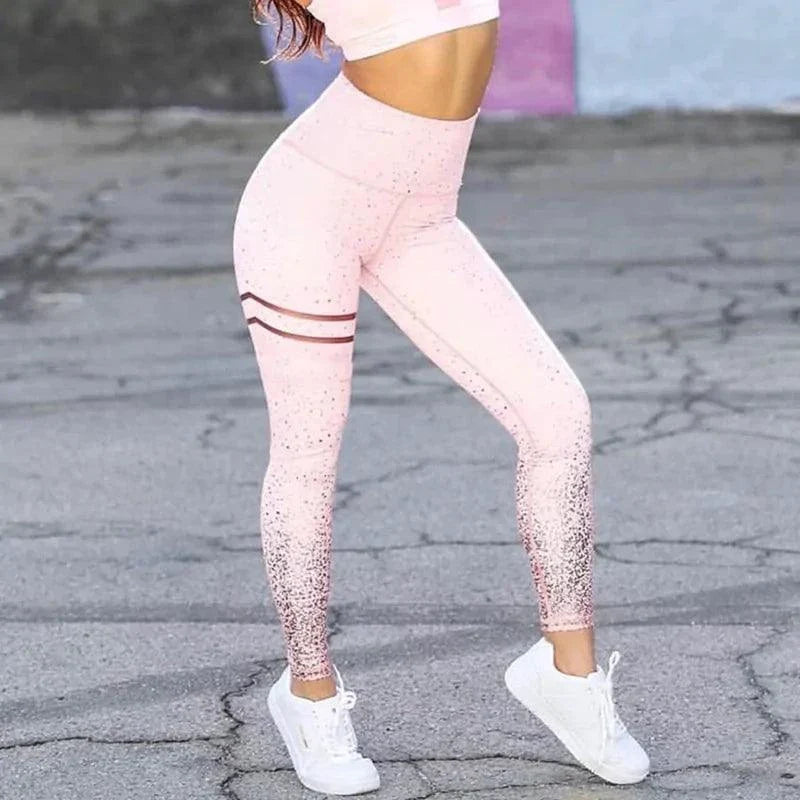 Women’s Chic Gold Print Fashion Leggings
