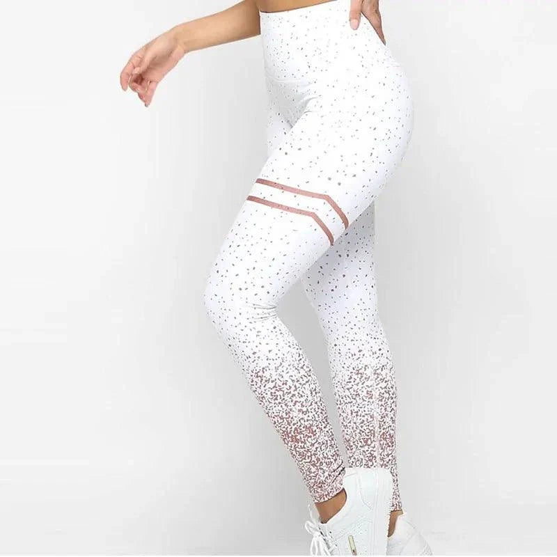 Women’s Chic Gold Print Fashion Leggings