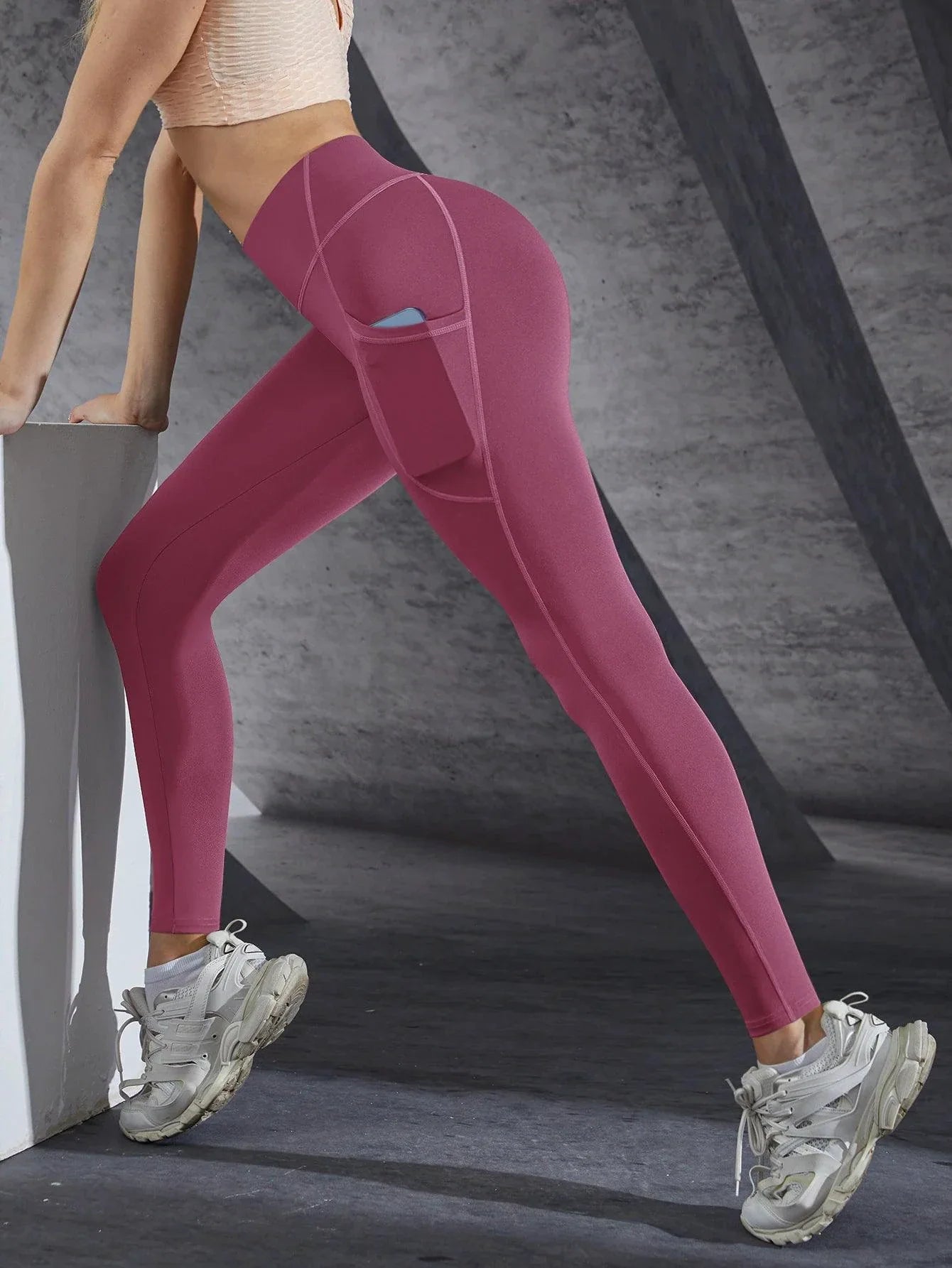Women’s High-Waisted Workout Leggings with Pockets
