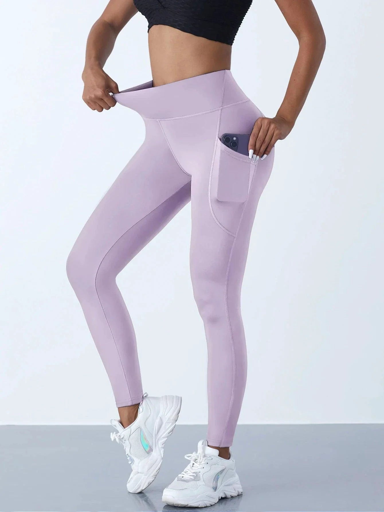 Women’s High-Waisted Workout Leggings with Pockets