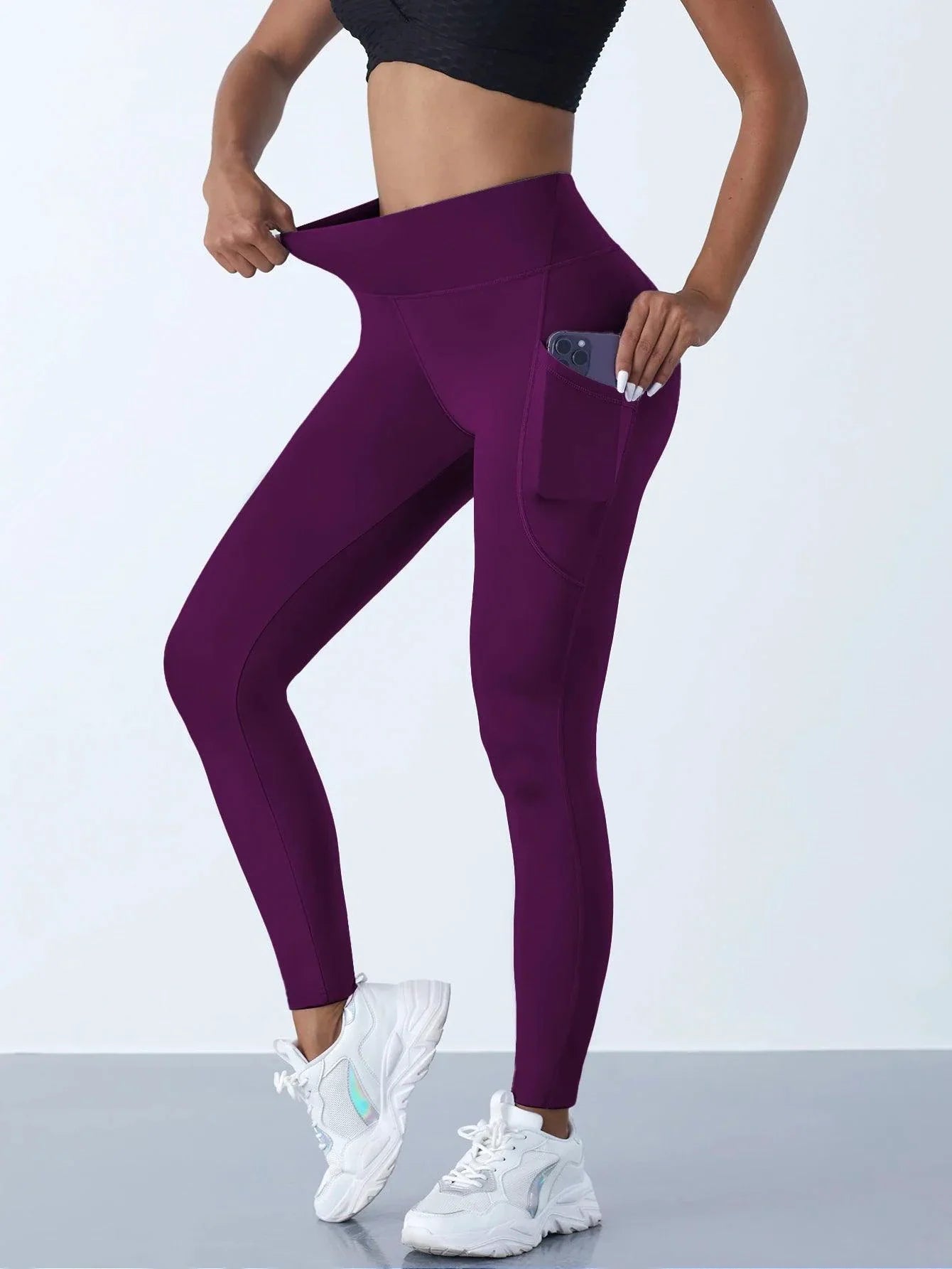 Women’s High-Waisted Workout Leggings with Pockets