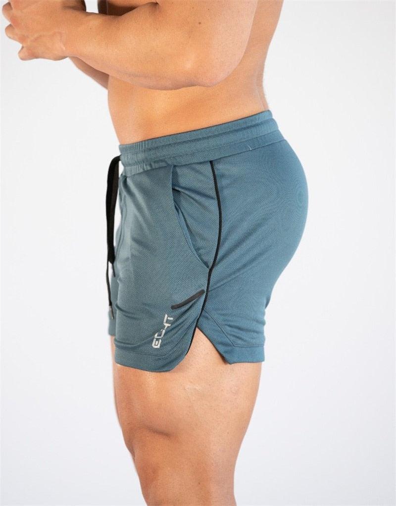 Men’s Quick-Dry Compression Gym Running Shorts with Pockets