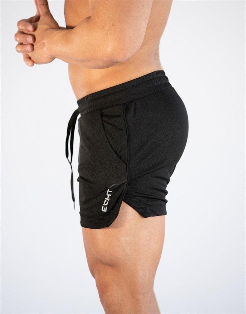 Men’s Quick-Dry Compression Gym Running Shorts with Pockets