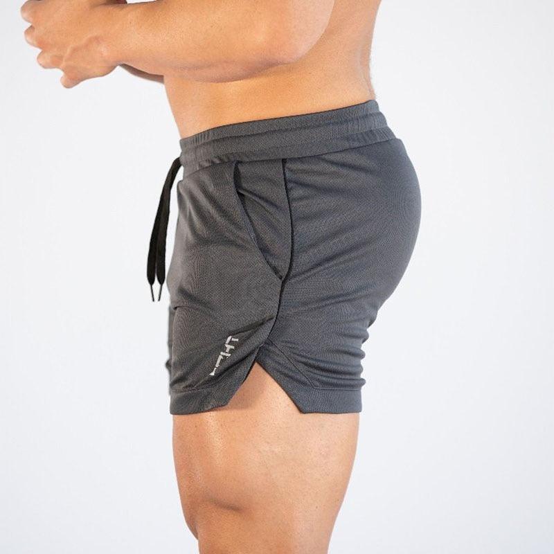 Men’s Quick-Dry Compression Gym Running Shorts with Pockets