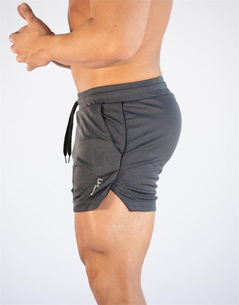 Men’s Quick-Dry Compression Gym Running Shorts with Pockets